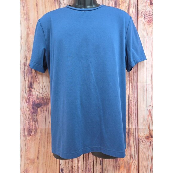 FLX Other - FLX Mens Urban Commuter Blue Crew T-Shirt Medium Polyester Wool Blend